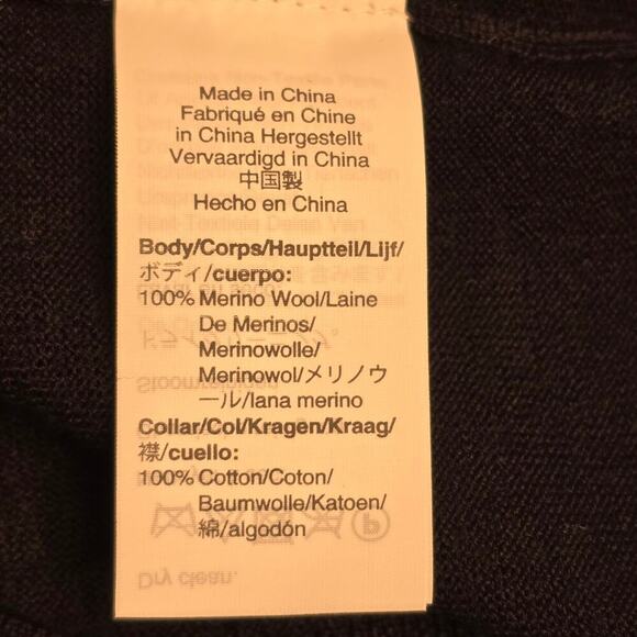 NWOT J.Crew Black Wool Sweater Sz S Leopard Print statement Collar Preppy Chic - Picture 8 of 9